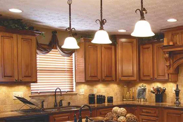 Light fixtures on display
